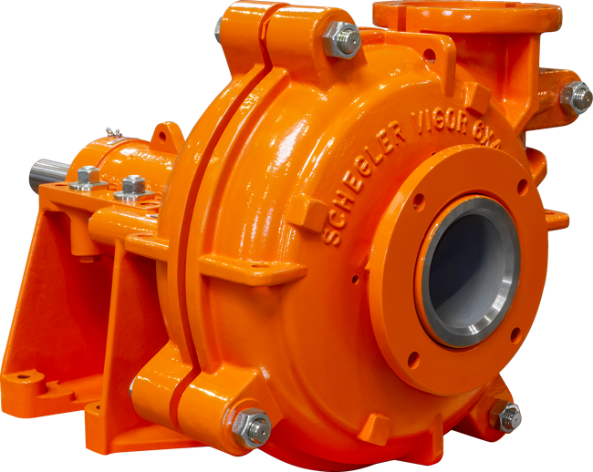 Perspective view of a Schegler Vigor 6x4 sized slurry pump